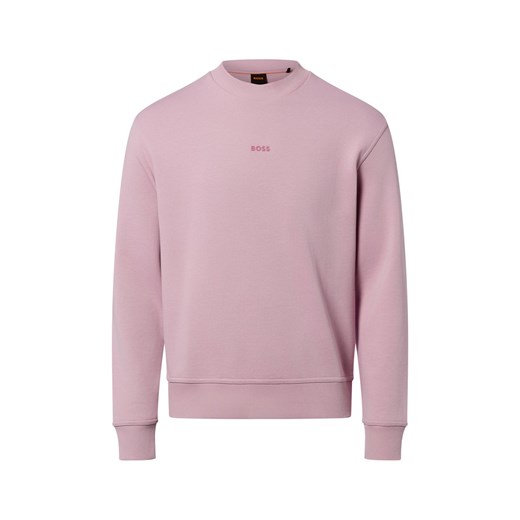 BOSS Orange Bluza męska - WeSmallcrew Mężczyźni Bawełna brudny róż jednolity ze sklepu vangraaf w kategorii Bluzy męskie - zdjęcie 187695155