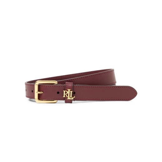 Lauren Ralph Lauren Damski pasek skórzany - CARRYOVER Kobiety skóra bordowy jednolity ze sklepu vangraaf w kategorii Paski damskie - zdjęcie 187695198