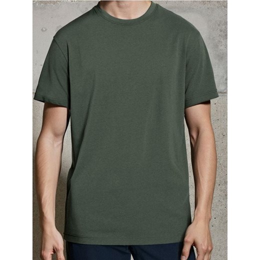 Sinsay - Koszulka basic - zielony ze sklepu Sinsay w kategorii T-shirty męskie - zdjęcie 187696145
