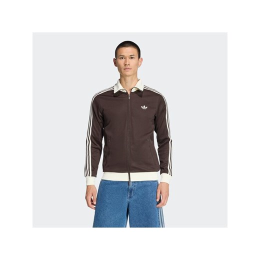 adidas Bluza adicolor Classic KE1665 Brązowy Slim Fit ze sklepu MODIVO w kategorii Bluzy męskie - zdjęcie 187696249