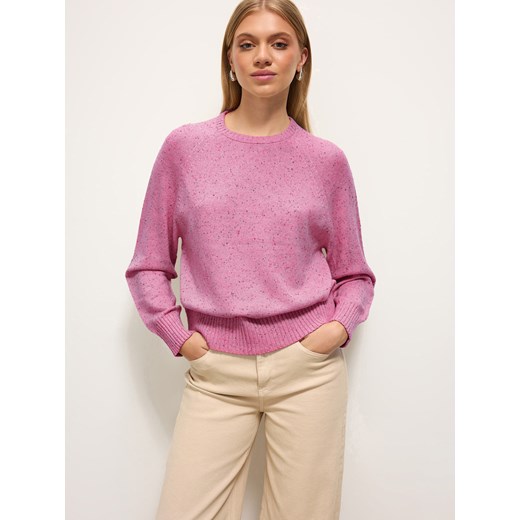 Mohito - Rożowy sweter z domieszką wełny - różowy Mohito L Mohito