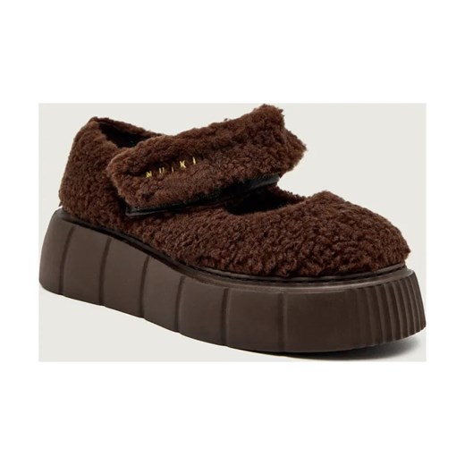 INUIKII Wełniane baleriny MATILDA M.J, CURLY | z dodatkiem skóry | shearling ze sklepu Gomez Fashion Store w kategorii Balerinki - zdjęcie 187696806