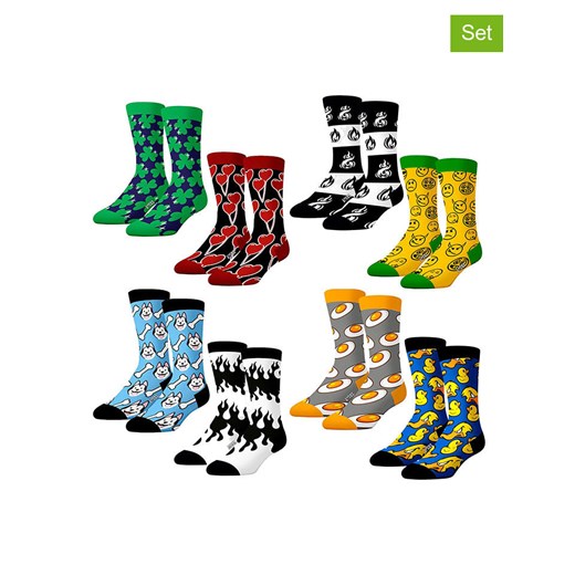 Lucky Socks Skarpety (8 par) ze wzorem ze sklepu Limango Polska w kategorii Skarpetki męskie - zdjęcie 187698368
