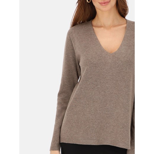 Brązowy sweter z wełną i kaszmirem L’AF Nomi ze sklepu Eye For Fashion w kategorii Swetry damskie - zdjęcie 187698715