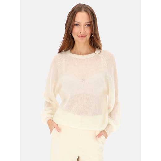 Lekki sweter damski moherowy ecru L’AF Kora ze sklepu Eye For Fashion w kategorii Swetry damskie - zdjęcie 187698757