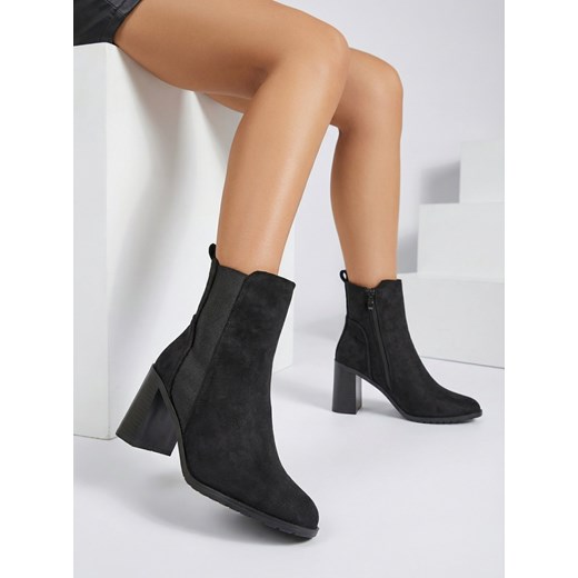 Royalfashion Damskie botki na słupku Enotto ze sklepu royalfashion.pl w kategorii Botki - zdjęcie 187699055