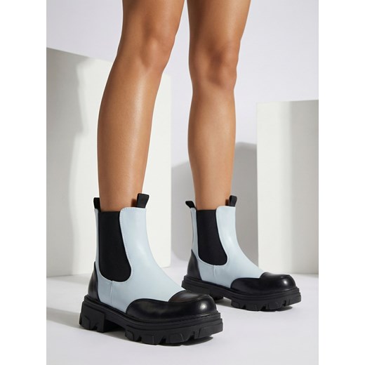 Royalfashion Niebieskie damskie botki Userrus ze sklepu royalfashion.pl w kategorii Botki - zdjęcie 187699077