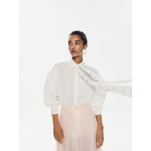 Reserved - Koszula z wiązaniem - biały ze sklepu Reserved w kategorii Bluzki damskie - zdjęcie 187699347