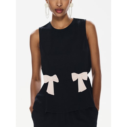 Reserved - Bluzka z kokardkami - czarny ze sklepu Reserved w kategorii Bluzki damskie - zdjęcie 187699355