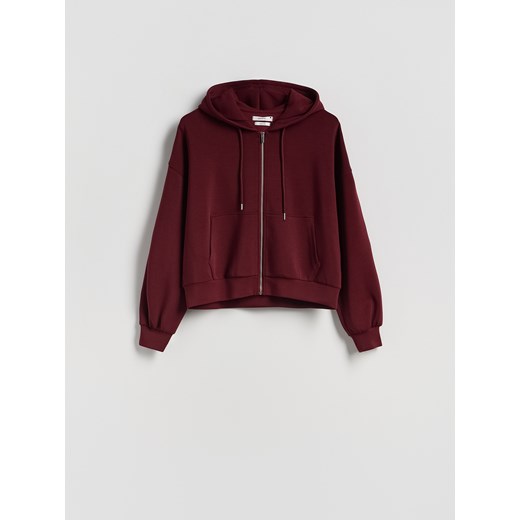 Reserved - Oversizowa bluza - bordowy ze sklepu Reserved w kategorii Bluzy damskie - zdjęcie 187699955