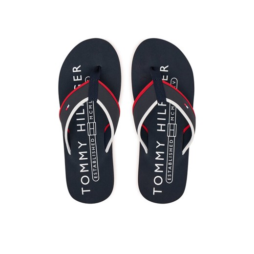 Japonki Tommy Hilfiger Tumble Beach Sandal FM0FM05710 Granatowy ze sklepu eobuwie.pl w kategorii Klapki męskie - zdjęcie 187700306