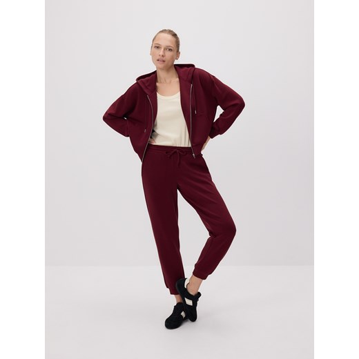 Reserved - Oversizowa bluza - bordowy ze sklepu Reserved w kategorii Bluzy damskie - zdjęcie 187700518