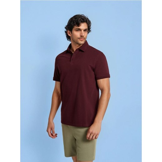 Sinsay - Koszulka polo - bordowy ze sklepu Sinsay w kategorii T-shirty męskie - zdjęcie 187700635