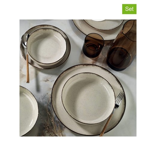 Hermia 18-częściowy zestaw w kolorze kremowym ze sklepu Limango Polska w kategorii Naczynia - zdjęcie 187700647