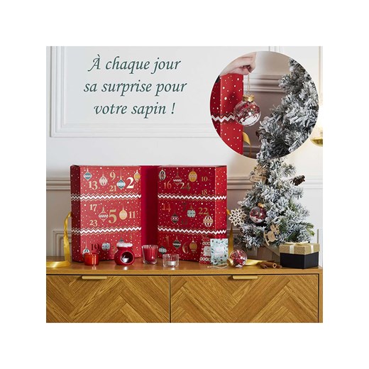 The Concept Factory Kalendarz ze świecami w kolorze czerwono-białym - 25,2 x 33,5 cm ze sklepu Limango Polska w kategorii Świece i dyfuzory - zdjęcie 187700735