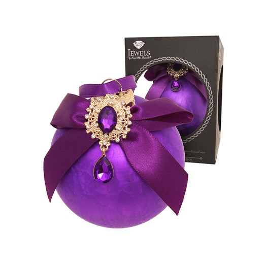 Krebs Glas Lauscha Bombka w kolorze fioletowym - Ø 8 cm ze sklepu Limango Polska w kategorii Dekoracje bożonarodzeniowe - zdjęcie 187700926