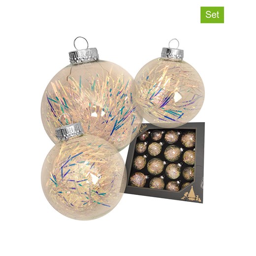 Krebs Glas Lauscha Bombki (16 szt.) &quot;Lametta&quot; w kolorze złotym ze sklepu Limango Polska w kategorii Dekoracje bożonarodzeniowe - zdjęcie 187700929