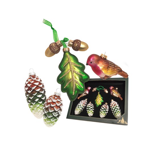 Krebs Glas Lauscha Ozdoby choinkowe (7 szt.) ze wzorem ze sklepu Limango Polska w kategorii Dekoracje bożonarodzeniowe - zdjęcie 187700936