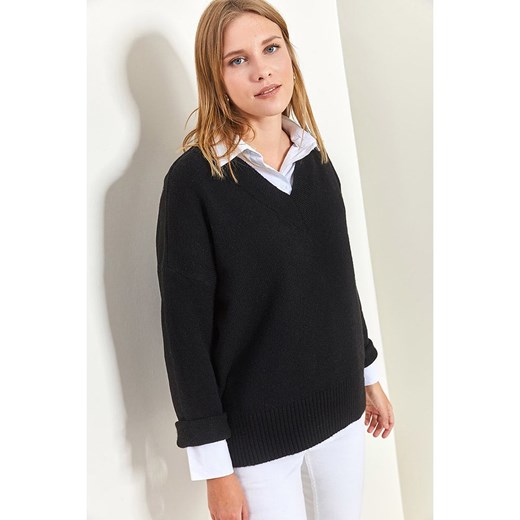 Bianco Lucci Sweter w kolorze czarnym Bianco Lucci onesize promocyjna cena Limango Polska