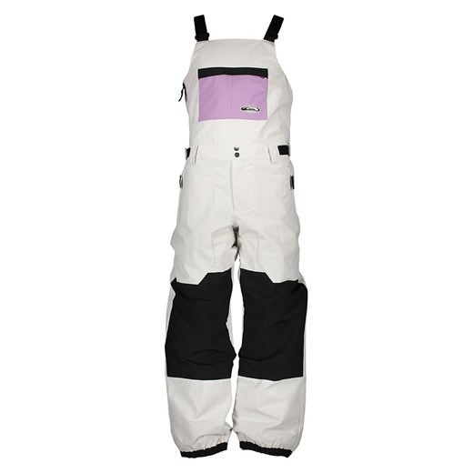 Quicksilver Spodnie narciarskie &quot;Fly High Bib&quot; w kolorze kremowo-czarno-fioletowym ze sklepu Limango Polska w kategorii Spodnie męskie - zdjęcie 187701586