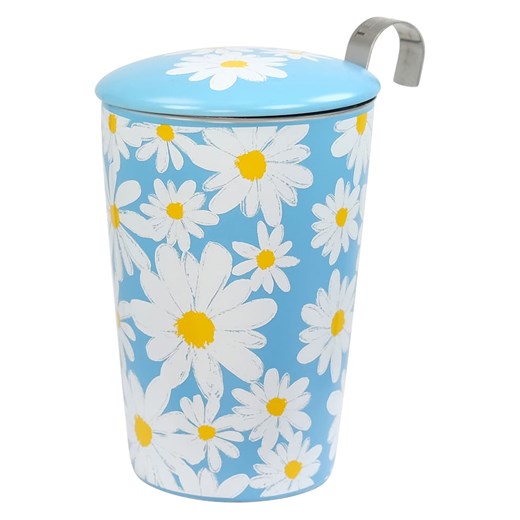 Eigenart Kubek &quot;Teaeve - Daisy&quot; w kolorze błękitno-biało-żółtym do herbaty - 350 ml ze sklepu Limango Polska w kategorii Dzbanki i zaparzacze - zdjęcie 187701759