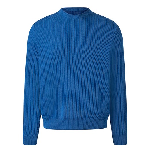 Maerz Muenchen Wełniany sweter w kolorze niebieskim ze sklepu Limango Polska w kategorii Swetry męskie - zdjęcie 187701898