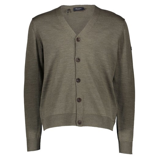 Maerz Muenchen Wełniany kardigan w kolorze khaki ze sklepu Limango Polska w kategorii Swetry męskie - zdjęcie 187701918