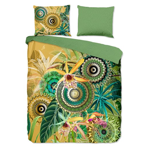 Hip Komplet pościeli satynowej &quot;Yissa&quot; w kolorze zielonym ze wzorem ze sklepu Limango Polska w kategorii Pościele - zdjęcie 187702048