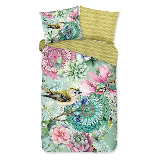 Hip Komplet pościeli satynowej &quot;Xabine&quot; w kolorze miętowo-jasnoróżowym ze sklepu Limango Polska w kategorii Pościele - zdjęcie 187702109