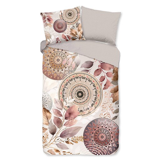 Hip Komplet pościeli satynowej &quot;Afina&quot; w kolorze jasnoszaro-jasnoróżowym ze sklepu Limango Polska w kategorii Pościele - zdjęcie 187702167