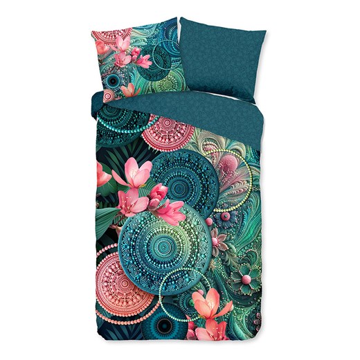 Hip Komplet pościeli satynowej &quot;Zarha&quot; w kolorze morsko-jasnoróżowym ze sklepu Limango Polska w kategorii Pościele - zdjęcie 187702199