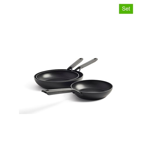 KitchenAid Patelnie (3 szt.) &quot;Classic Forged&quot; w kolorze czarnym ze sklepu Limango Polska w kategorii Garnki - zdjęcie 187702439
