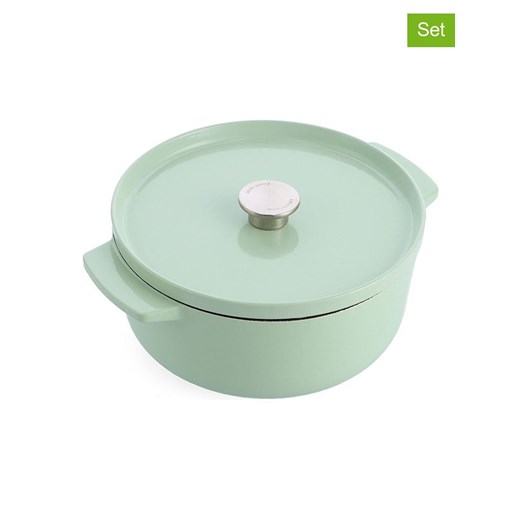 KitchenAid 2-częściowy zestaw w kolorze miętowym - 5,2 l ze sklepu Limango Polska w kategorii Garnki - zdjęcie 187702697