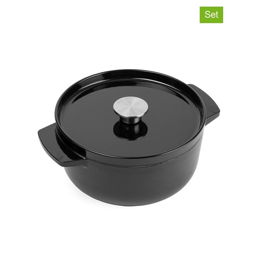 KitchenAid 2-częściowy zestaw w kolorze czarnym - 3,3 l ze sklepu Limango Polska w kategorii Garnki - zdjęcie 187702706