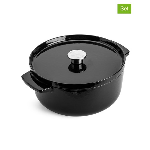 KitchenAid 2-częściowy zestaw w kolorze czarnym - 5,2 l ze sklepu Limango Polska w kategorii Garnki - zdjęcie 187702717
