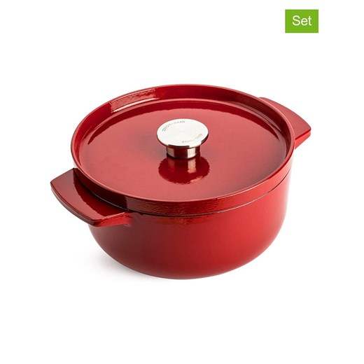 KitchenAid 2-częściowy zestaw w kolorze czerwonym - 3,3 l ze sklepu Limango Polska w kategorii Garnki - zdjęcie 187702727