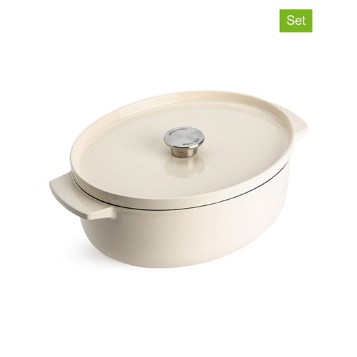 KitchenAid 2-częściowy zestaw w kolorze kremowym - 5,6 l ze sklepu Limango Polska w kategorii Garnki - zdjęcie 187702757