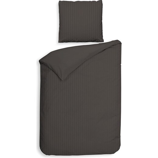 Heckett Lane Komplet pościeli satynowej &quot;Banda&quot; w kolorze antracytowym Heckett Lane 140x220 cm okazja Limango Polska