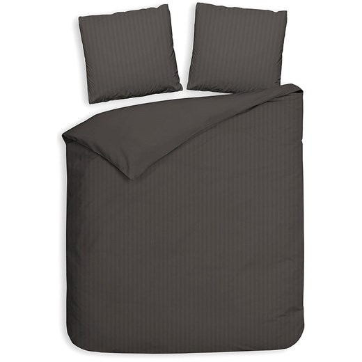 Heckett Lane Komplet pościeli satynowej &quot;Banda&quot; w kolorze antracytowym Heckett Lane 260x220 cm wyprzedaż Limango Polska