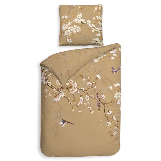 HNL Komplet pościeli satynowej &quot;Asahi&quot; w kolorze beżowym Hnl 155x220 cm wyprzedaż Limango Polska