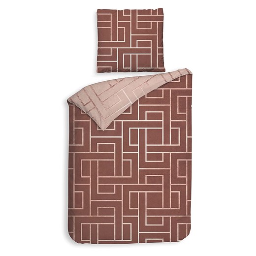 HNL Komplet pościeli twillowej &quot;Roja&quot; w kolorze brązowym Hnl 135x200 cm Limango Polska wyprzedaż