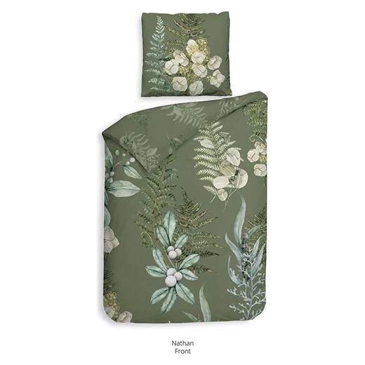HNL Komplet pościeli twillowej &quot;Nathan&quot; w kolorze zielonym Hnl 155x220 cm promocyjna cena Limango Polska