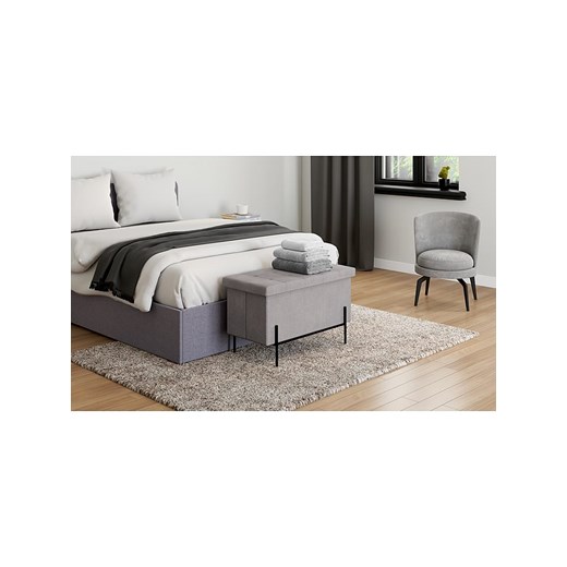 IDOMYA Essentials Ławka &quot;Loan&quot; w kolorze szarym ze schowkiem - 76 x 45 x 37 cm ze sklepu Limango Polska w kategorii Meble - zdjęcie 187704075