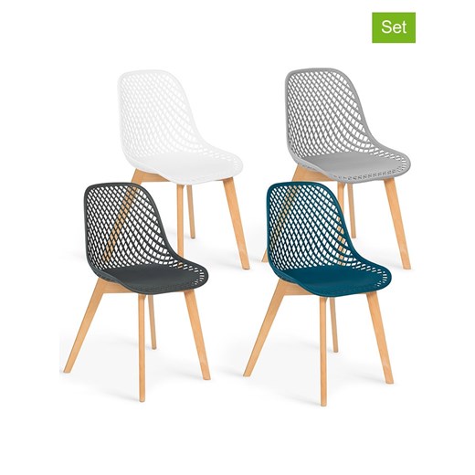 IDOMYA Factory Krzesła (4 szt.) w różnych kolorach - 46 x 86 x 56 cm ze sklepu Limango Polska w kategorii Meble - zdjęcie 187704466