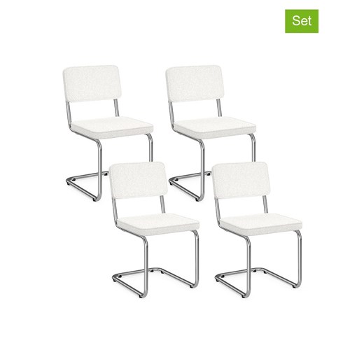 IDOMYA Factory Krzesła (4 szt.) &quot;Naya&quot; w kolorze białym - 44 x 79 x 52 cm ze sklepu Limango Polska w kategorii Meble - zdjęcie 187704556