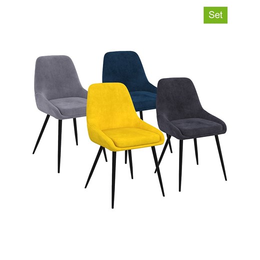IDOMYA Factory Krzesła (4 szt.) &quot;Olivia&quot; w różnych kolorach do jadalni - 54 x 79 x 47,5 cm ze sklepu Limango Polska w kategorii Meble - zdjęcie 187704769