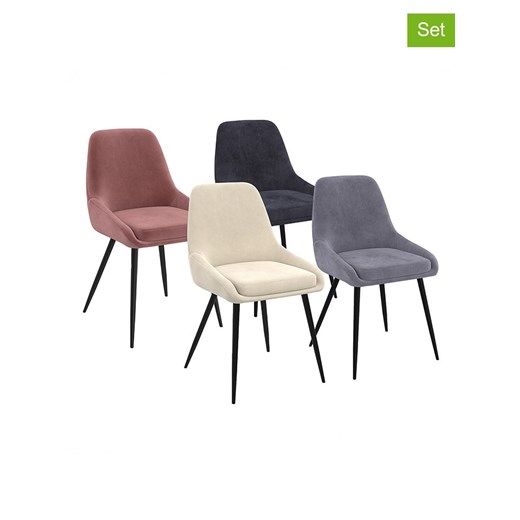 IDOMYA Factory Krzesła (4 szt.) w różnych kolorach - 47,5 x 79 x 54 cm ze sklepu Limango Polska w kategorii Meble - zdjęcie 187704777