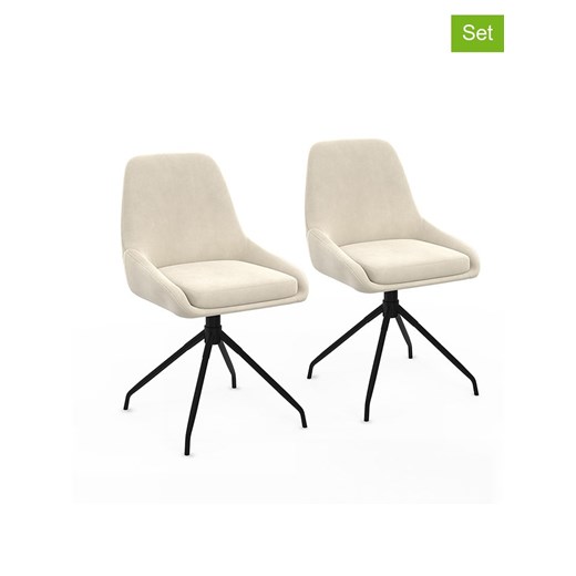 IDOMYA Factory Krzesła (2 szt.) &quot;Olivia&quot; w kolorze kremowym - 47,5 x 79 x 54 cm ze sklepu Limango Polska w kategorii Meble - zdjęcie 187704819