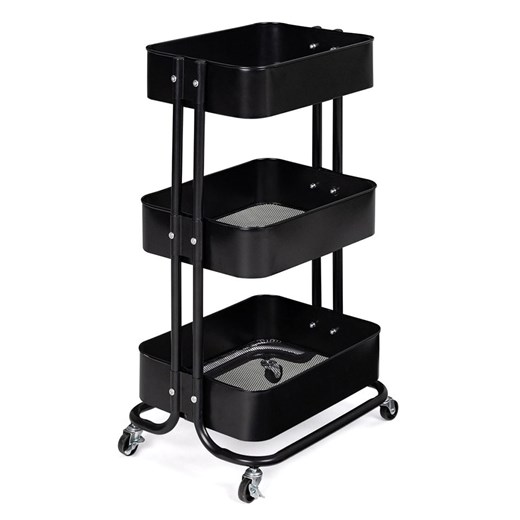 IDOMYA Essentials Wózek w kolorze czarnym - 44 x 75 x 36 cm ze sklepu Limango Polska w kategorii Regały i witryny - zdjęcie 187705039