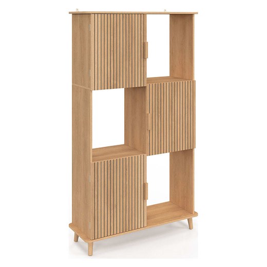 IDOMYA Essentials Regał &quot;Faustine&quot; w kolorze jasnobrązowym na książki - 80 x 143 x 30 cm ze sklepu Limango Polska w kategorii Regały i witryny - zdjęcie 187705065